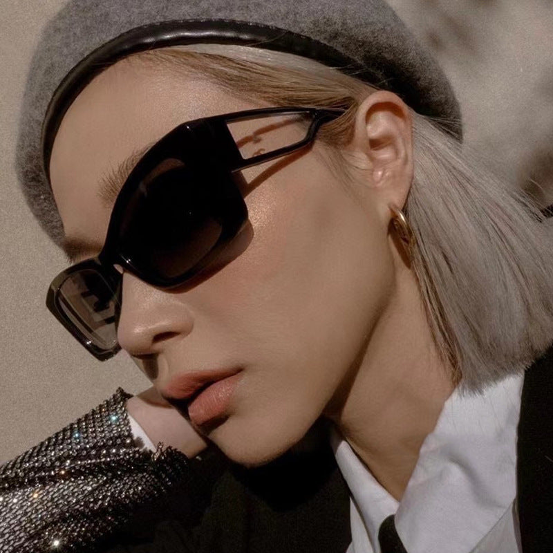 Fashion Hollow Design Cat Eye Sun Glasses