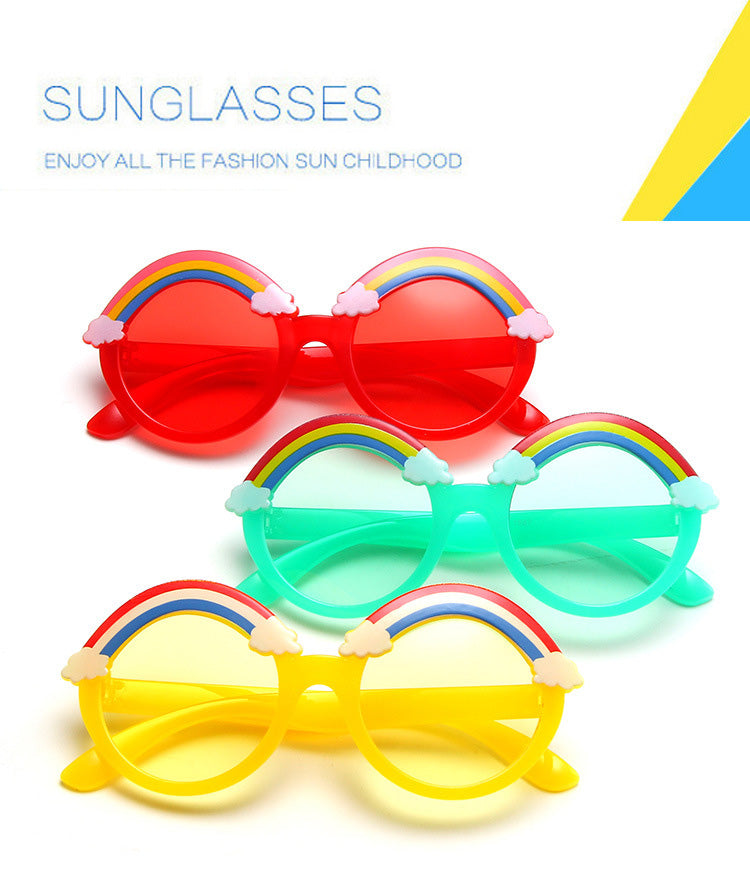 Kids Sunglasses Round Frame Sunglasses Rainbow Sunglasses UV 400 Protection