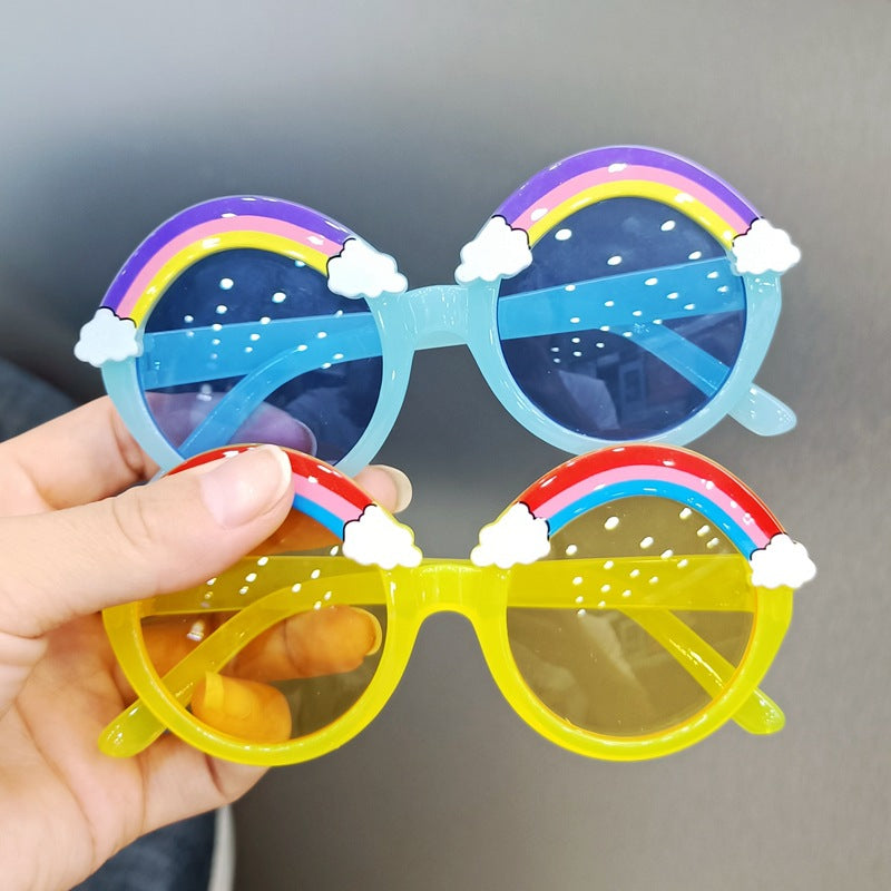 Kids Sunglasses Round Frame Sunglasses Rainbow Sunglasses UV 400 Protection