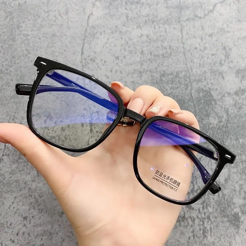 Fashion Glasses Women Plain Face Irregular Square Frame Men & Women UV420