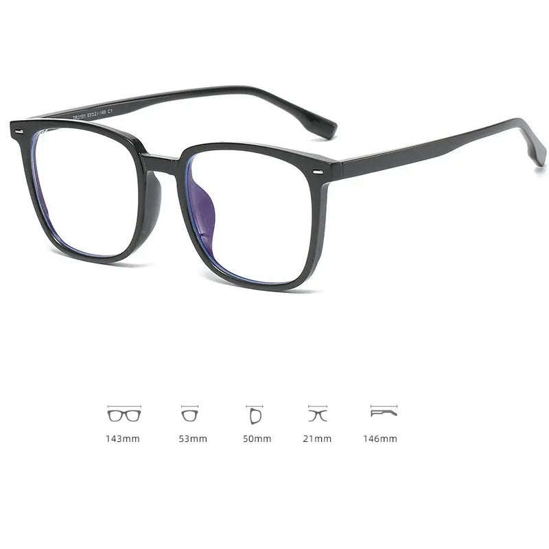 Fashion Glasses Women Plain Face Irregular Square Frame Men & Women UV420