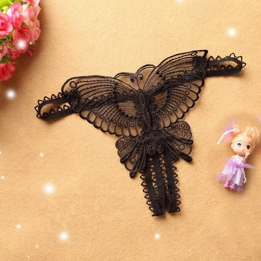 Thongs Panties Open Butterfly Crotchless Underwear Night Lace G-string