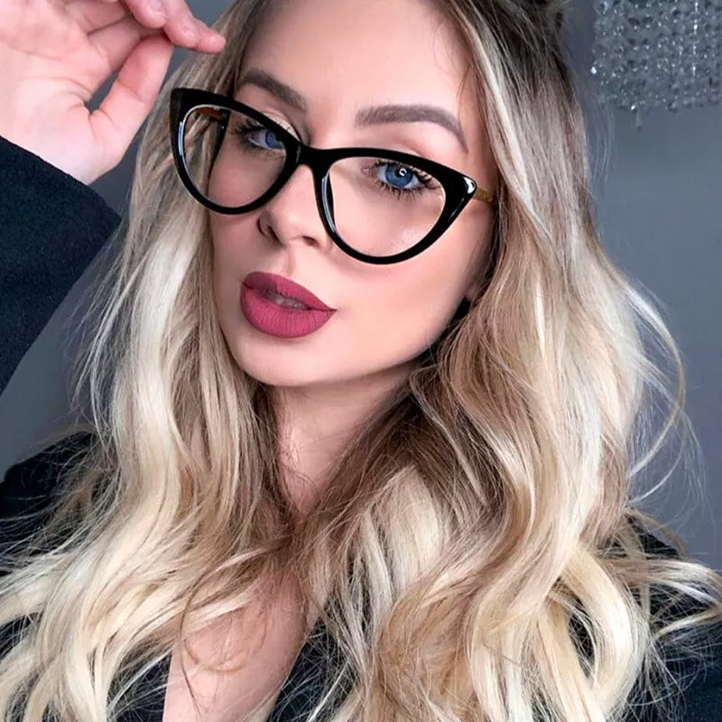 High Quality Retro Vintage Cat Eye Glasses Anti Blue Light Blocking Eyeglasses