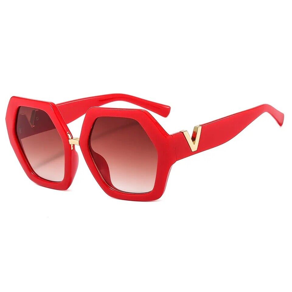Oversized Sunglasses Womens Square Flat Top Large Black Luxury Ladies Big UV400