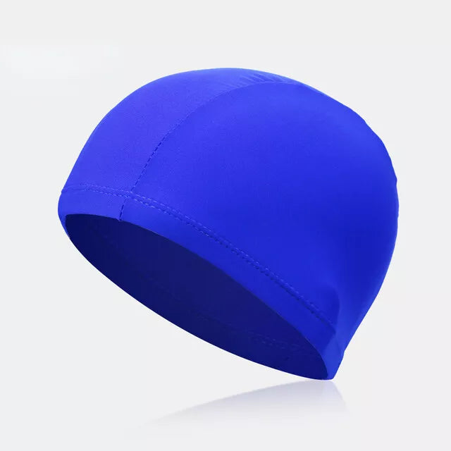 Easy Fit Unisex Adult Swimming Cap Hat Mens Womens Pool Sea Spandex Fabric