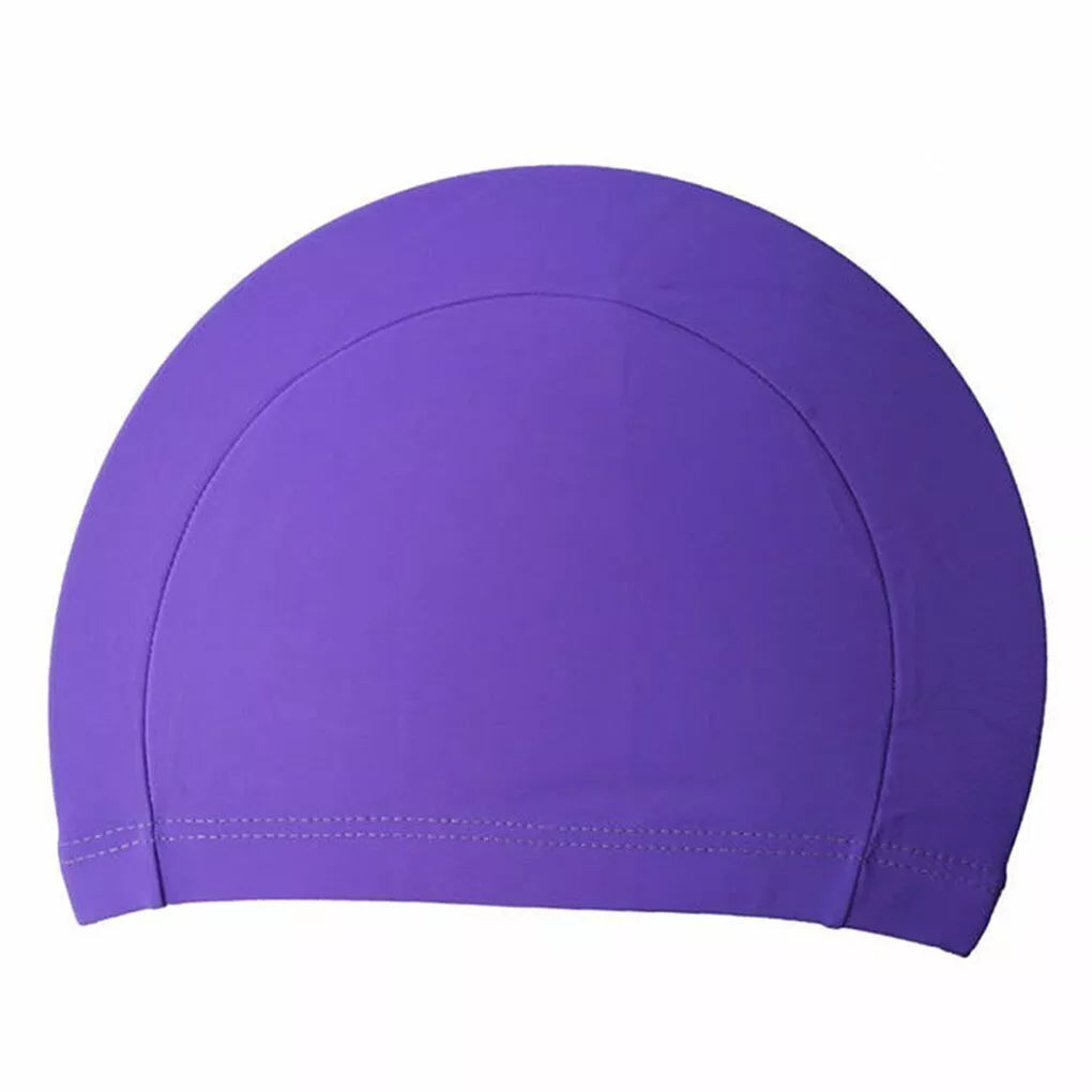 Easy Fit Unisex Adult Swimming Cap Hat Mens Womens Pool Sea Spandex Fabric