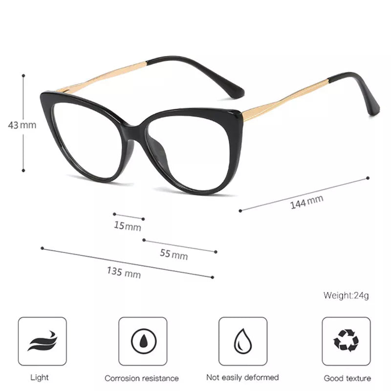 High Quality Retro Vintage Cat Eye Glasses Anti Blue Light Blocking Eyeglasses