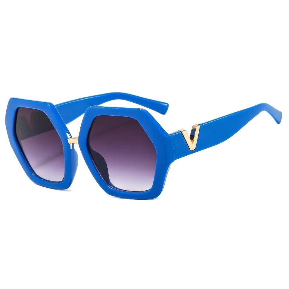 Oversized Sunglasses Womens Square Flat Top Large Black Luxury Ladies Big UV400