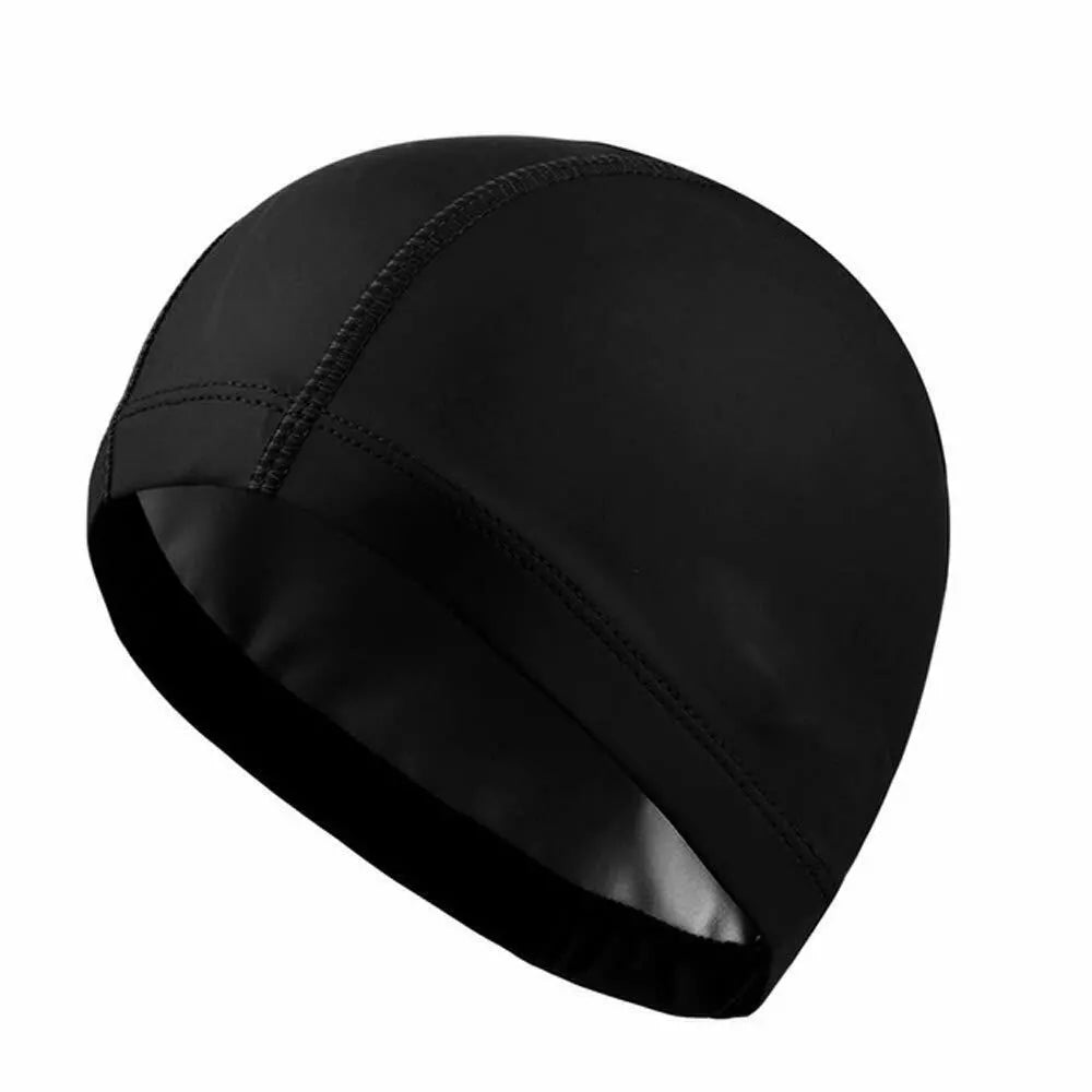 Easy Fit Unisex Adult Swimming Cap Hat Mens Womens Pool Sea Spandex Fabric