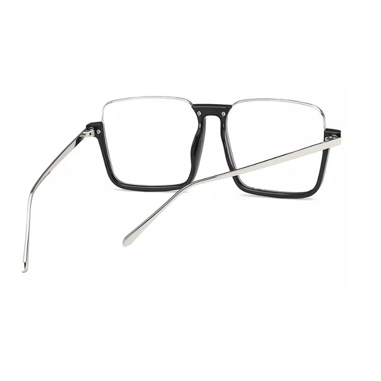 Oversized Half Frame Square Blue Light Blocking Classic and Stylish Computer Glasses Mens/ Womens