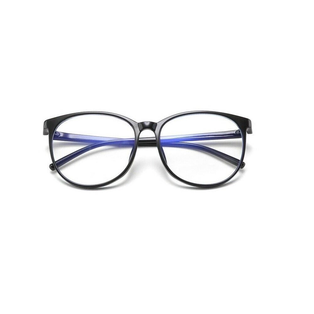 Crystal Plain Glass Light Round Transparent Glasses Frame For Men/Women