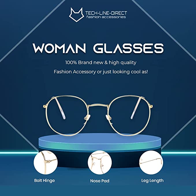 Sunglasses Women Round Glasses Metal Small Frame Eyeglasses
