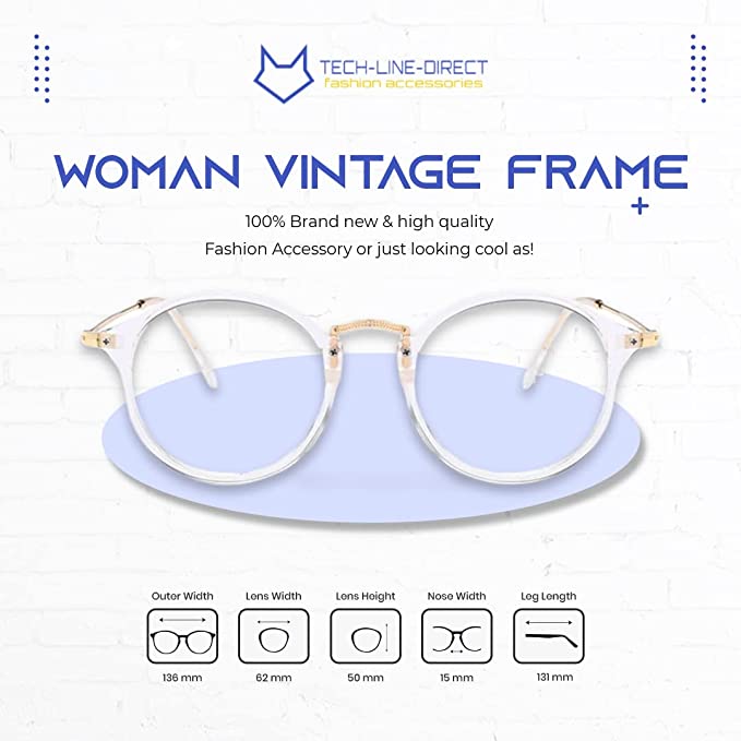 Fashion Oval Round Clear Lens Glasses Vintage Geek Nerd Retro Style Metal For Womens/Men