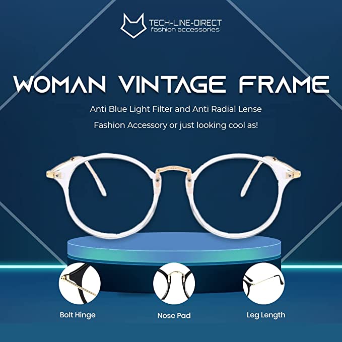 Fashion Oval Round Clear Lens Glasses Vintage Geek Nerd Retro Style Metal For Womens/Men