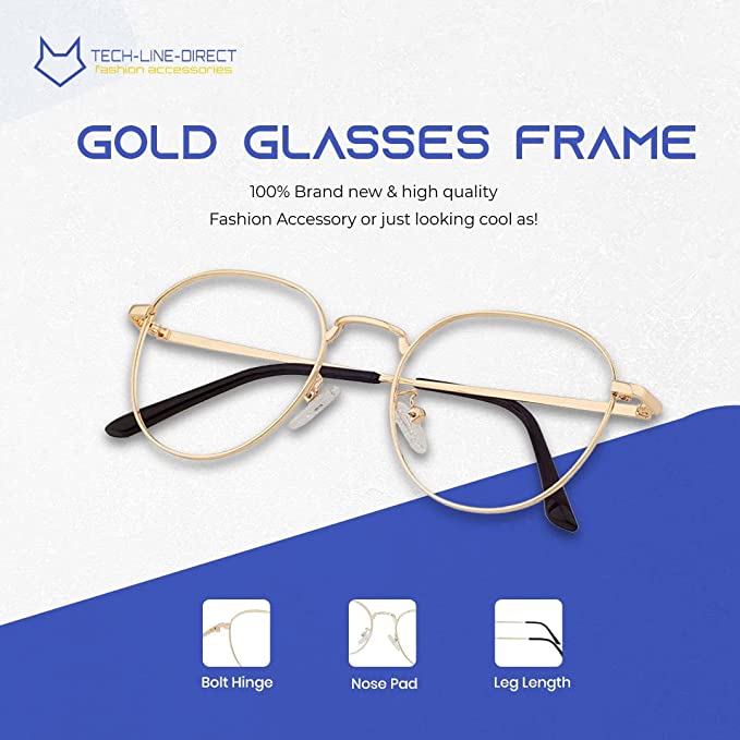 Metal Light Eyewear Oval Glasses PC Oversized Flat Glasses Womens/Mens
