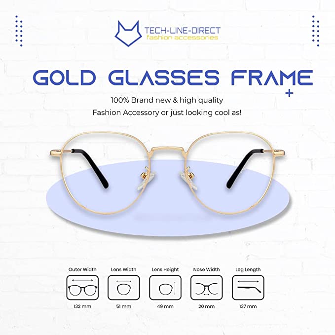 Metal Light Eyewear Oval Glasses PC Oversized Flat Glasses Womens/Mens
