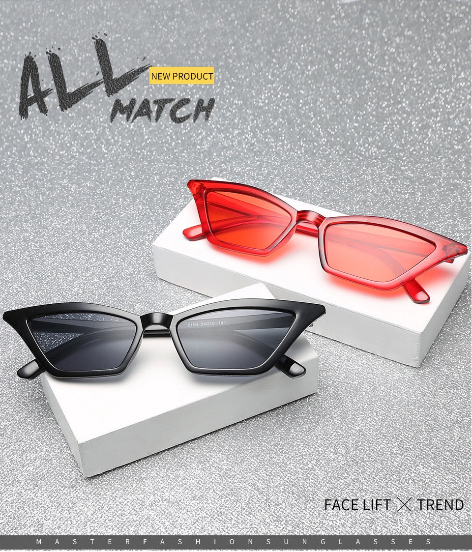 Vintage Classic and Stylish Sunglasses Women Cat Eye Luxury Brand Ladies Sun Glasses Retro Small