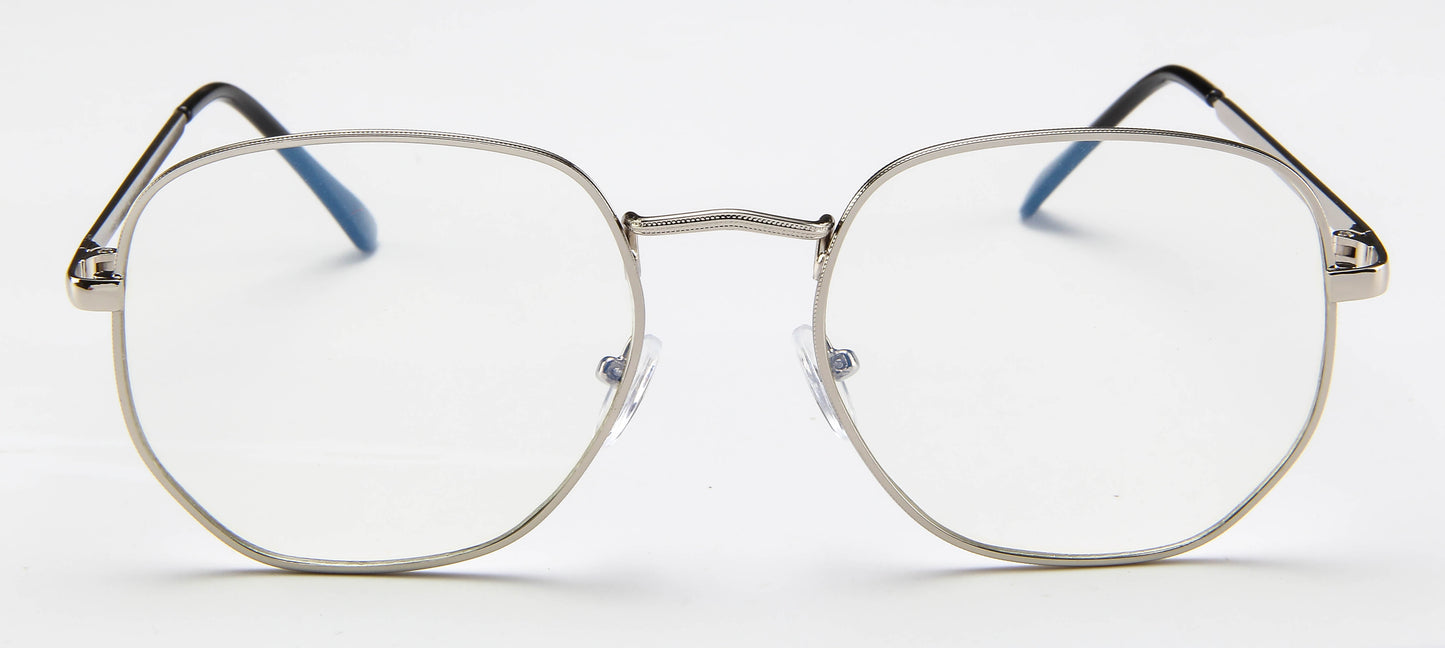 Metal Light Eyewear Oval Glasses PC Oversized Flat Glasses Womens/Mens