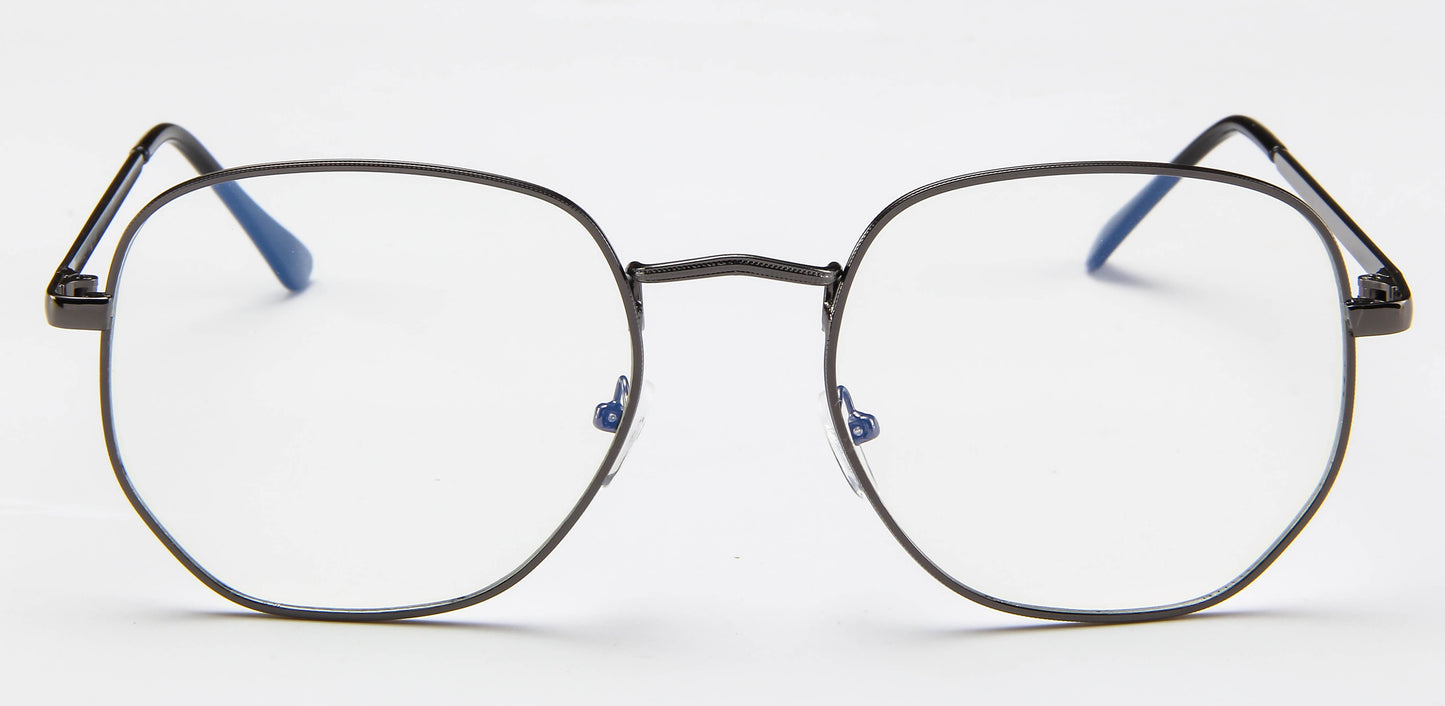 Metal Light Eyewear Oval Glasses PC Oversized Flat Glasses Womens/Mens
