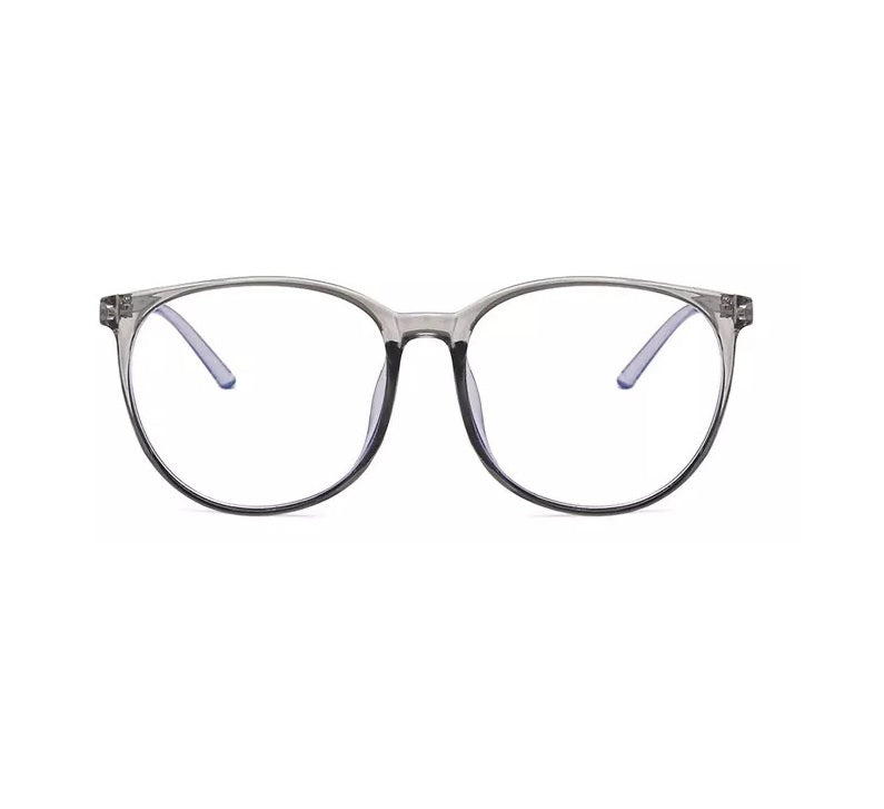 Crystal Plain Glass Light Round Transparent Glasses Frame For Men/Women