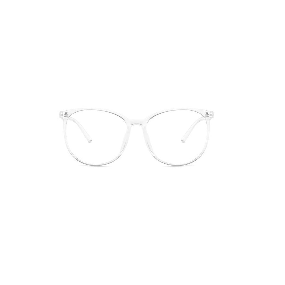 Crystal Plain Glass Light Round Transparent Glasses Frame For Men/Women