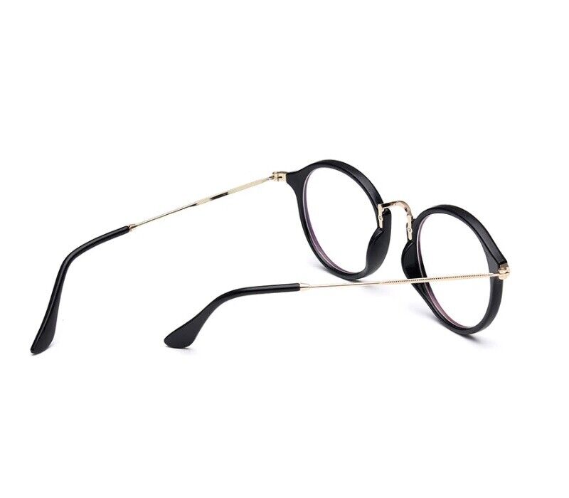 Fashion Oval Round Clear Lens Glasses Vintage Geek Nerd Retro Style Metal For Womens/Men