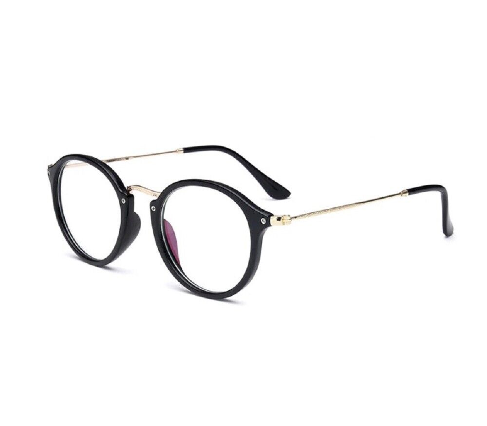 Fashion Oval Round Clear Lens Glasses Vintage Geek Nerd Retro Style Metal For Womens/Men